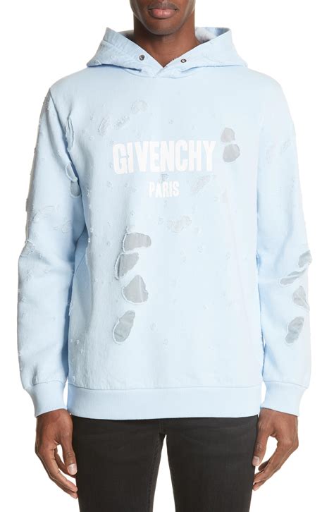 givenchy hoodie mens blue|luxury sleeveless hoodie men.